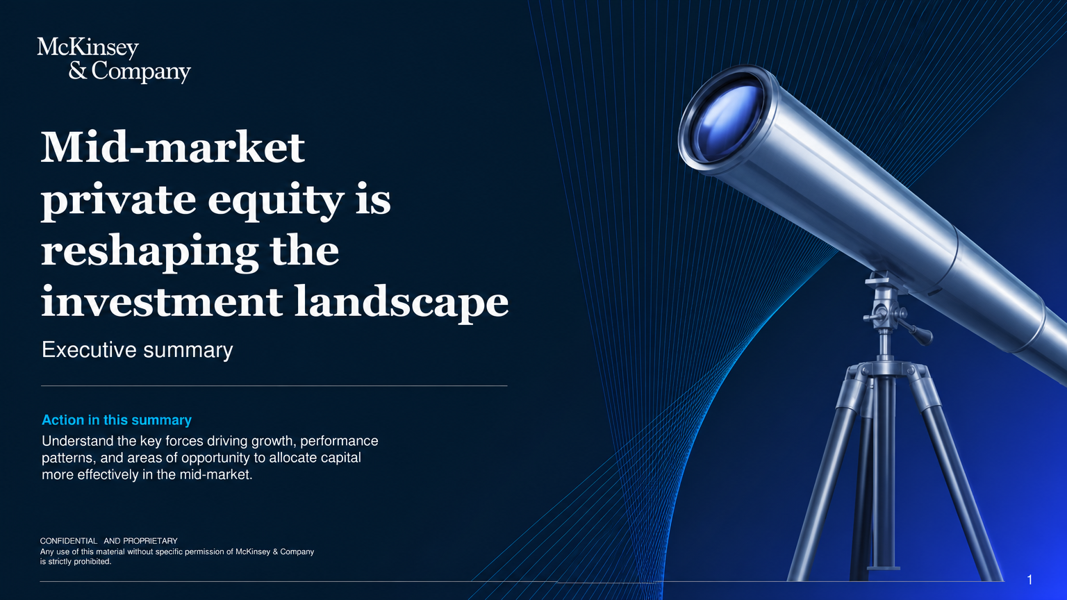 McKinsey & Company — slide 1: Mid-market private equity is reshaping the investment landscape